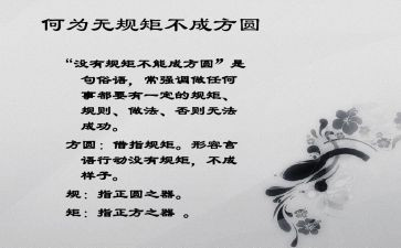没有规矩的作文5篇