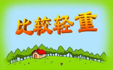 大班比较轻重教案7篇